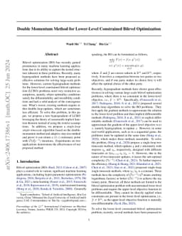 Double Momentum Method for Lower-Level Constrained Bilevel Optimization