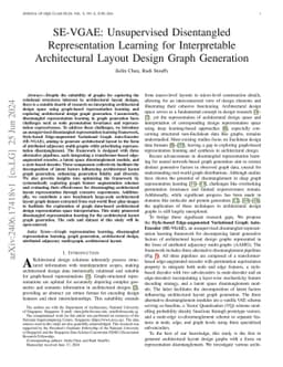 SE-VGAE: Unsupervised Disentangled Representation Learning for
  Interpretable Architectural Layout Design Graph Generation