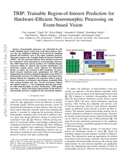 TRIP: Trainable Region-of-Interest Prediction for Hardware-Efficient
  Neuromorphic Processing on Event-based Vision