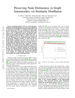 Preserving Node Distinctness in Graph Autoencoders via Similarity
  Distillation