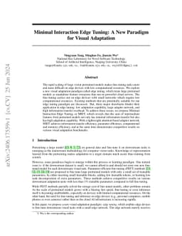 Minimal Interaction Edge Tuning: A New Paradigm for Visual Adaptation