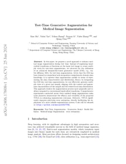 Test-Time Generative Augmentation for Medical Image Segmentation