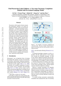 Find Parent then Label Children: A Two-stage Taxonomy Completion Method
  with Pre-trained Language Model