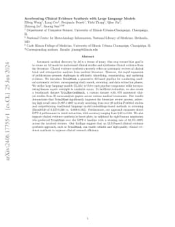 Accelerating Clinical Evidence Synthesis with Large Language Models