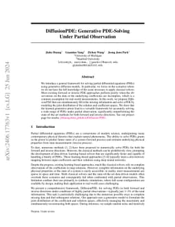 DiffusionPDE: Generative PDE-Solving Under Partial Observation