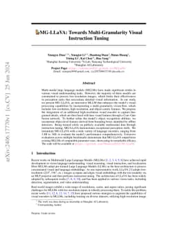 MG-LLaVA: Towards Multi-Granularity Visual Instruction Tuning