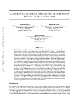 Large Language Models estimate fine-grained human color-concept
  associations