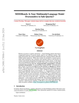 MOSSBench: Is Your Multimodal Language Model Oversensitive to Safe
  Queries?