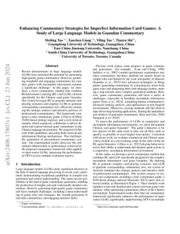 Enhancing Commentary Strategies for Imperfect Information Card Games: A Study of Large Language Models in Guandan Commentary