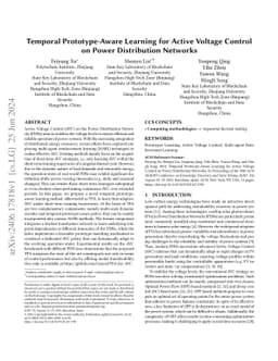 Temporal Prototype-Aware Learning for Active Voltage Control on Power
  Distribution Networks