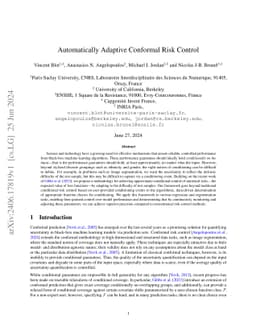 Automatically Adaptive Conformal Risk Control