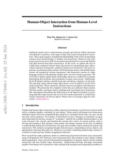 Human-Object Interaction from Human-Level Instructions