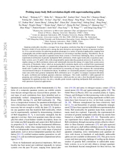 Probing many-body Bell correlation depth with superconducting qubits