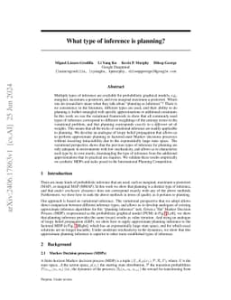 What type of inference is planning?