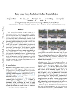 Burst Image Super-Resolution with Base Frame Selection
