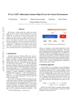ET tu, CLIP? Addressing Common Object Errors for Unseen Environments