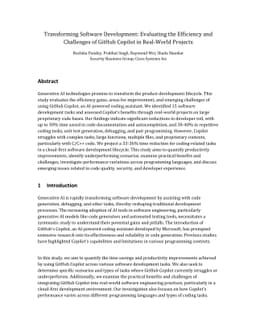 Transforming Software Development: Evaluating the Efficiency and
  Challenges of GitHub Copilot in Real-World Projects