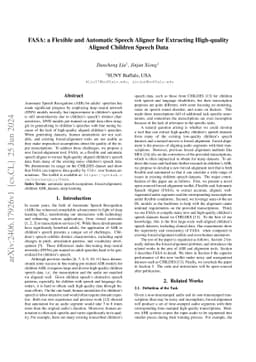 FASA: a Flexible and Automatic Speech Aligner for Extracting
  High-quality Aligned Children Speech Data