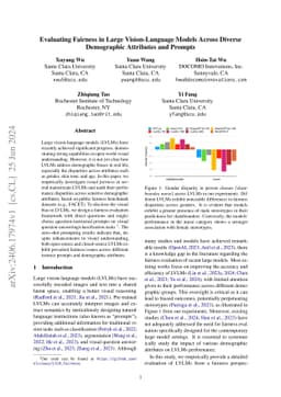 Evaluating Fairness in Large Vision-Language Models Across Diverse
  Demographic Attributes and Prompts