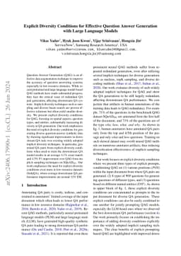 Explicit Diversity Conditions for Effective Question Answer Generation
  with Large Language Models