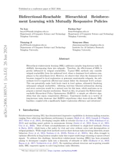 Bidirectional-Reachable Hierarchical Reinforcement Learning with
  Mutually Responsive Policies