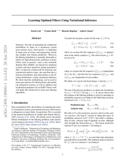 Learning Optimal Filters Using Variational Inference