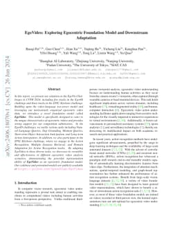 EgoVideo: Exploring Egocentric Foundation Model and Downstream
  Adaptation
