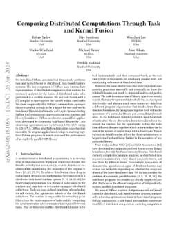 Composing Distributed Computations Through Task and Kernel Fusion