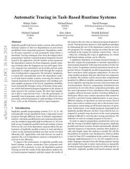 Automatic Tracing in Task-Based Runtime Systems