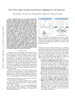 CTS: Sim-to-Real Unsupervised Domain Adaptation on 3D Detection