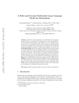 A Refer-and-Ground Multimodal Large Language Model for Biomedicine