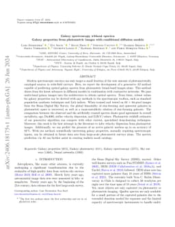 Galaxy spectroscopy without spectra: Galaxy properties from photometric
  images with conditional diffusion models
