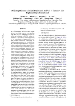 Detecting Machine-Generated Texts: Not Just "AI vs Humans" and
  Explainability is Complicated