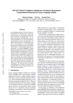 PaCoST: Paired Confidence Significance Testing for Benchmark Contamination Detection in Large Language Models