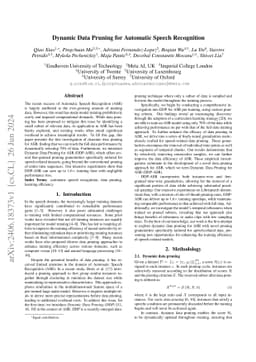 Dynamic Data Pruning for Automatic Speech Recognition