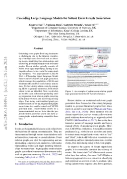 Cascading Large Language Models for Salient Event Graph Generation