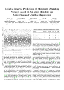 Reliable Interval Prediction of Minimum Operating Voltage Based on
  On-chip Monitors via Conformalized Quantile Regression