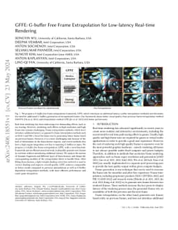 GFFE: G-buffer Free Frame Extrapolation for Low-latency Real-time
  Rendering