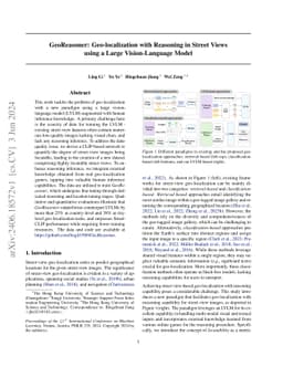 GeoReasoner: Geo-localization with Reasoning in Street Views using a
  Large Vision-Language Model