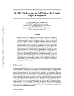 Flexible ViG: Learning the Self-Saliency for Flexible Object Recognition