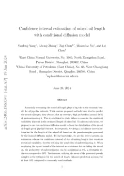 Confidence interval estimation of mixed oil length with conditional
  diffusion model