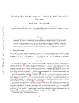 Inducing Riesz and orthonormal bases in $L^2$ via composition operators