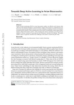 Towards Deep Active Learning in Avian Bioacoustics