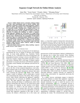 Sequence Graph Network for Online Debate Analysis