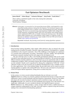 Fast Optimizer Benchmark