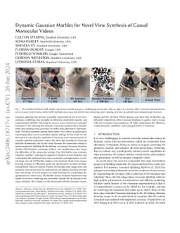 Dynamic Gaussian Marbles for Novel View Synthesis of Casual Monocular
  Videos