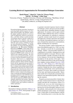 Learning Retrieval Augmentation for Personalized Dialogue Generation