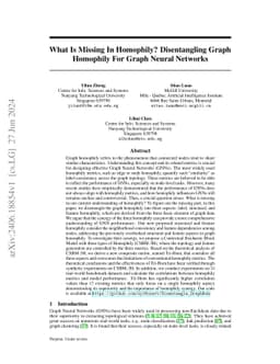 What Is Missing In Homophily? Disentangling Graph Homophily For Graph
  Neural Networks