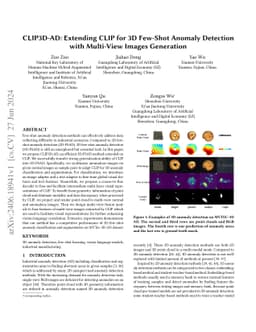 CLIP3D-AD: Extending CLIP for 3D Few-Shot Anomaly Detection with
  Multi-View Images Generation