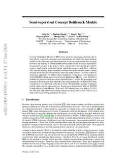 Semi-supervised Concept Bottleneck Models